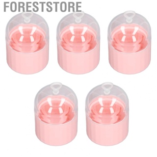 Foreststore Plastic Makeup Sponge Holder  Pink Cover Dustproof Hanging Handle Clear Case for Jewelry