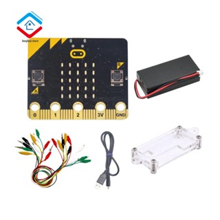 Bbc Microbit Go Start Kit Micro: Bit BBC บอร์ดทดลอง DIY ตั้งโปรแกรมได้ การเรียนรู้ พร้อมคลิปปากจระเข้ ชุดทดสอบตะกั่ว