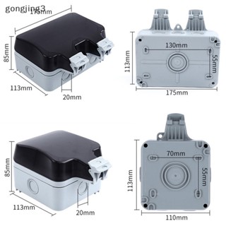 Gongjing3 ซ็อกเก็ตสวิตช์กันน้ํา IP66 13A สําหรับปลั๊ก US EU UK AU