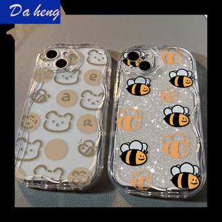 Bvqh เคสโทรศัพท์มือถือใส แบบนิ่ม ลายคลื่น กันลื่น กันกระแทก สําหรับ Iphone 14 13promax 812 11 7