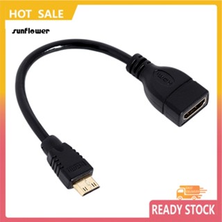 Sf_ สายเคเบิลอะแดปเตอร์แปลง Mini HDMI ตัวผู้ เป็น HDMI ตัวเมีย 1080P