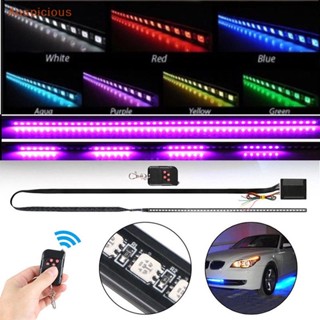 [มงคล] 22 นิ้ว 7 สี 48 LED RGB เครื่องสแกนเนอร์แฟลชรถ Strobe Knight Rider ชุดแถบไฟ