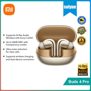 ของแท้ Xiaomi Buds 4 Pro 43dB ANC Dual-Dynamic Dual-Device-Link 3-Mic Ai ENC 38/9h HiFi ชุดหูฟังเพลง