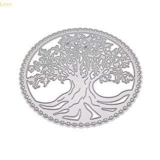 Love Tree of Life แผ่นแม่แบบโลหะ ตัดลายนูน สําหรับตกแต่งสมุด อัลบั้ม กระดาษ การ์ด DIY