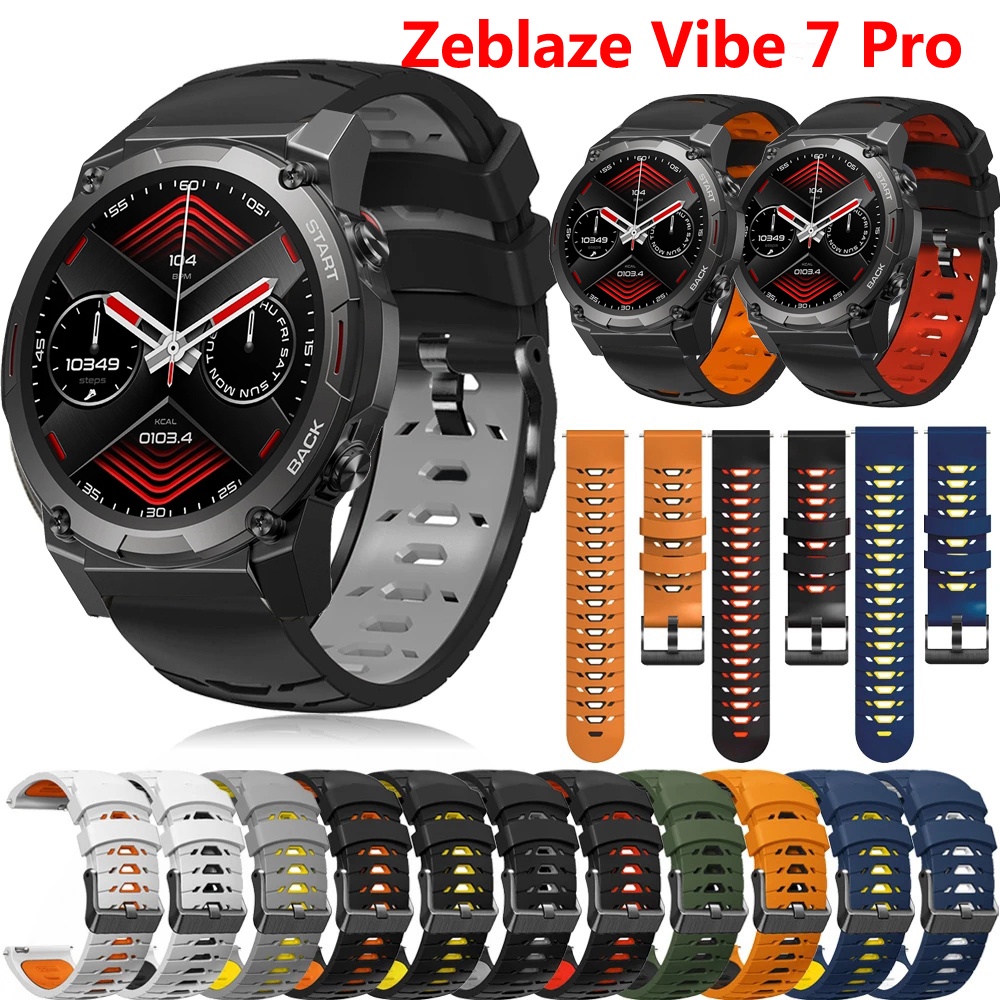 สายนาฬิกาข้อมือซิลิโคน 22 มม. สําหรับ Zeblaze Vibe 7 Pro Lite Zeblaze Vibe7