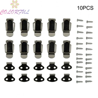 【COLORFUL】Latch Catch 1.73 X 0.94 Inches 10Pcs Accessories Clamp Clip Sets Silver