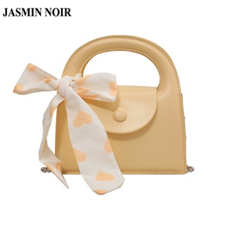 Jasmin NOIR กระเป๋าถือ กระเป๋าสะพายไหล่ หนัง PU ประดับโบว์ ขนาดเล็ก สําหรับสตรี