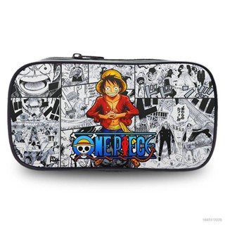 Si ONE PIECE กระเป๋าดินสอ ลายลิง สําหรับเด็ก กระเป๋าเครื่องเขียน กระเป๋าปากกา ลายการ์ตูนลูฟี่ จุของได้เยอะ สําหรับนักเรียน