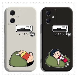 เคส Xiaomi  POCO F3 F4 F5 M5 M4 M3 X5 X4 X3 GT NFC PRO 4G 5G โทรศัพท์มือถือแบบนิ่ม ลายการ์ตูนชินจัง สีดํา สีขาว สําหรับ เสียวหมี่