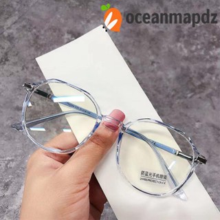 OCEANMAPDZ ใหม่ แว่นตาเลนส์ใส กรอบใหญ่ สไตล์วินเทจ ใส่คอมพิวเตอร์ได้ สําหรับผู้ชาย และผู้หญิง