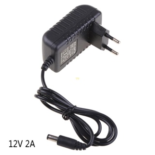 Yu อะแดปเตอร์แปลงพาวเวอร์ซัพพลาย 12V 2A AC สําหรับ DC 5 5x2 1 มม. +4 0x1 7 มม. 1 เมตร