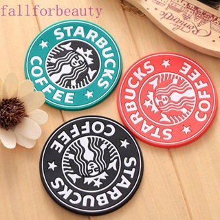 FALLFORBEAUTY แผ่นรองแก้วกาแฟ ทรงกลม กันน้ํา สไตล์อเมริกัน สําหรับตกแต่งบ้าน