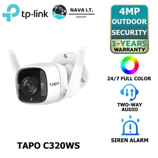 COINSคืน15%⚡FB9JMZV6⚡ TP-LINK TAPO C320WS 4MP กล้องวงจรปิดภายนอก OUTDOOR SECURITY WI-FI CAMERA(ภาพสีกลางคืน)ประกัน1ปี