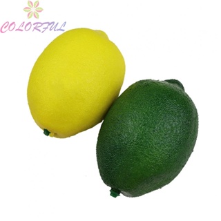 【COLORFUL】Artificial Lemons 7.8*5.5*5.5cm Adornment Colorfast Decor Display Foam