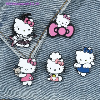 Alittlesearch11 เข็มกลัด รูปแมวน่ารัก Sanrio Hello Kitty เครื่องประดับแฟชั่น สําหรับผู้หญิง