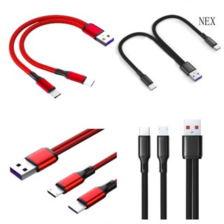 Nex Type-C ตัวแยกสายชาร์จ 2 in1 สายชาร์จ USB Type-C ตัวเชื่อมต่อ Micro-USB