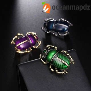 OCEANMAPDZ เครื่องประดับแฟชั่น เข็มกลัด รูปด้วง ขนาดเล็ก สีม่วง สไตล์เรโทร