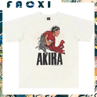 เสื้อยืดโอเวอร์ไซส์Akira เสื้อยืดลําลอง แขนสั้น พิมพ์ลายกราฟฟิค สไตล์วินเทจ สําหรับผู้ชายS-3XL