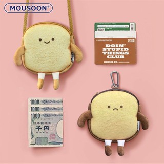 MOUSOON กระเป๋าสะพายข้างผู้หญิง Toast Bread Change กระเป๋าใส่เหรียญลายการ์ตูนน่ารัก