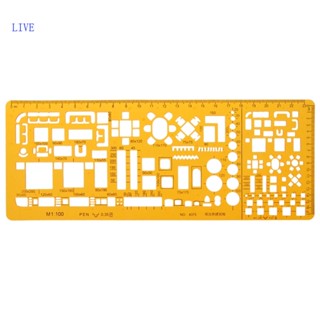 Live ไม้บรรทัดแม่แบบ ลายฉลุ แบบมืออาชีพ สําหรับวาดภาพสถาปัตยกรรม