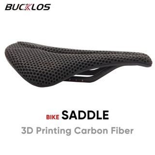 Bucklos อานนั่งจักรยาน คาร์บอนไฟเบอร์ พิมพ์ลาย 3D น้ําหนักเบา ระบายอากาศ สําหรับรถจักรยานเสือภูเขา