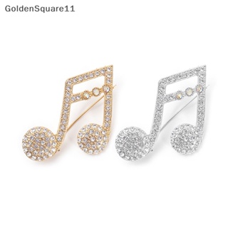 Goldensquare เข็มกลัด รูปตัวโน้ตดนตรี ประดับพลอยเทียม สร้างสรรค์ เครื่องประดับแฟชั่น สําหรับผู้หญิง