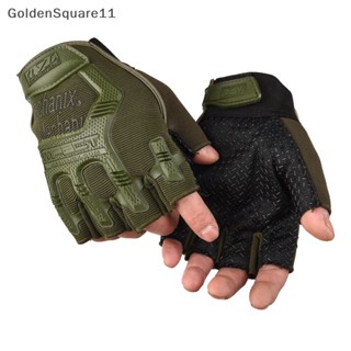 Goldensquare ถุงมือ แบบครึ่งนิ้ว กันลื่น ลายทหารตํารวจ เพนท์บอล ทหาร สําหรับขี่จักรยาน