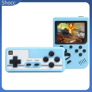 Shocc เกมคอนโซลวิดีโอเกมย้อนยุค แบบพกพา 1020mAh 8 Bit 3.0 นิ้ว หน้าจอ LCD พร้อม 500 เกม FC คลาสสิก