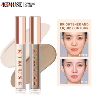 Kimuse 2pcs ปากกาเน้นข้อความคอนซีลเลอร์แบบน้ำ Foundation Waterproof Full Coverage Contour Concealer Contouring veemm