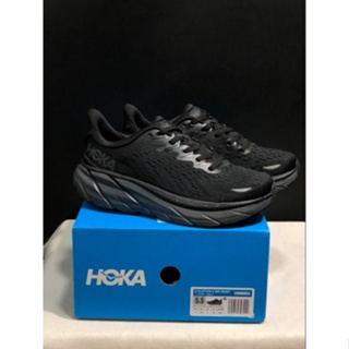 ใหม่ HOKA ONE ONE Clifton 8 Shock Absorption รองเท้าวิ่ง สีดําล้วน PFUY 2023