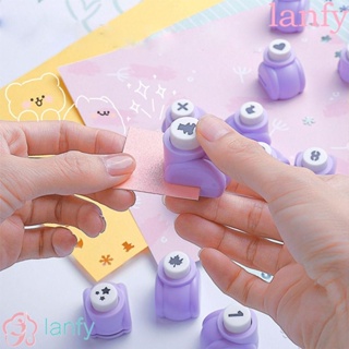 LANFY เครื่องเจาะรูกระดาษ ลายนูน ขนาด 10 มม. DIY แบบสร้างสรรค์ ของเล่นสําหรับเด็ก