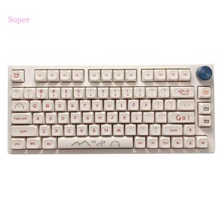 Best ปุ่มกดคีย์บอร์ด ลายการ์ตูนกราฟฟิตี้ 129 XDA PBT DYE สําหรับสวิตช์ MX