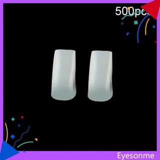 Eyes เล็บปลอม แบบใส ธรรมชาติ สไตล์ฝรั่งเศส สําหรับตกแต่งเล็บ DIY 500 ชิ้น