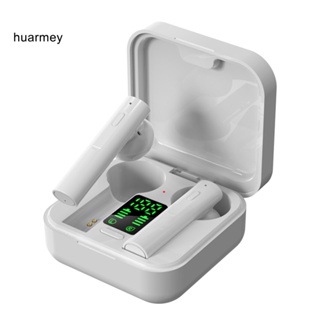 Huarmey AIR6 Plus หูฟังสเตอริโอไร้สาย หน้าจอดิจิทัล บลูทูธ สําหรับเล่นกีฬา