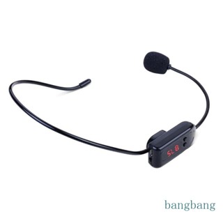 Bang ชุดหูฟังไมโครโฟนไร้สาย FM แบบพกพา ใช้งานง่าย สะดวก -52dB±1 5dB