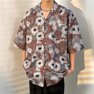 เสื้อเชิ้ตแขนสั้น ผ้าเรยอน พิมพ์ลายดอกไม้ เหมาะกับเดินชายหาด สไตล์ฮาวาย สําหรับผู้ชาย ขนาด: M L XL 2XL 3XL รุ่น 1315