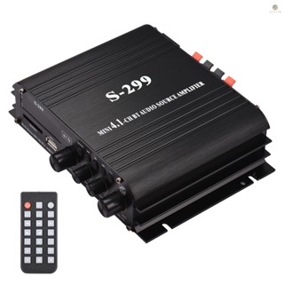 S-299 เครื่องขยายเสียงสเตอริโอ 4.1 BT แบบพกพา 4*40W พร้อมรีโมตคอนโทรล