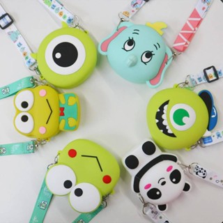 New Childrens Silicone Small Bag Western Style Frog Shoulder Bag Princess Cartoon Frog Coin Purse Female Babys Bag MXne