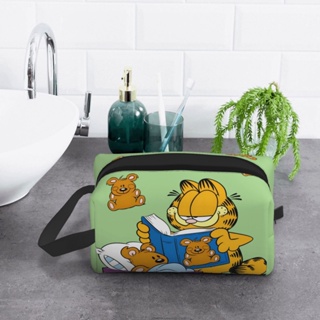 Garfield กระเป๋าเดินทาง แบบพกพา สําหรับทุกเพศ ​กระเป๋าเก็บเครื่องสําอาง กระเป๋ารับสัญญาณ