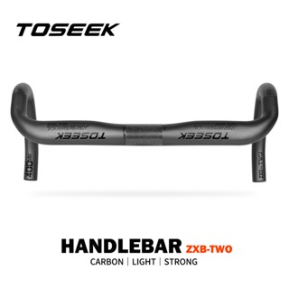 Toseek แฮนด์บาร์คาร์บอนไฟเบอร์ น้ําหนักเบา สีดําด้าน อุปกรณ์เสริม สําหรับรถจักรยาน