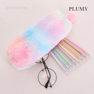 Plumy กระเป๋าดินสอ ทรงแปดเหลี่ยม น่ารัก สร้างสรรค์ เรียบง่าย สําหรับเด็กผู้หญิง นักเรียน