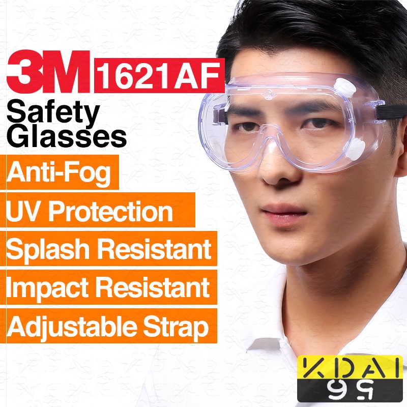 3M 1621AF 1621 แว่นตานิรภัย ANTI FOG สามารถพร้อมแว่นตาป้องกันตา 3m แว่นตาป้องกันหมอกความปลอดภัย 3M 1