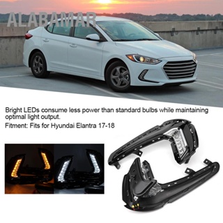 ALABAMAR คู่ของไฟวิ่งกลางวัน LED ไฟเลี้ยวไฟตัดหมอกเหมาะสำหรับ Hyundai Elantra 17-18