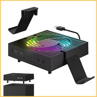 พัดลมระบายความร้อนคอนโซลเกม ปรับได้สามความเร็ว สําหรับ Xbox Series X Host Colorful RGB Cooler Fan for Xbox Series X kiath