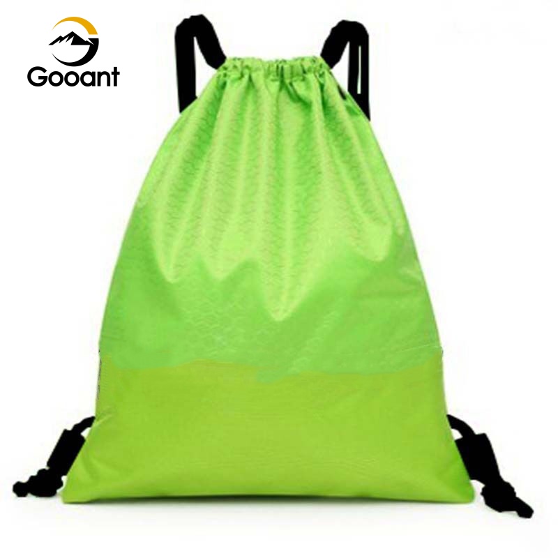 Gooantx กระเป๋าเป้สะพายหลัง แบบผูกเชือก ลายฟุตบอล บาสเก็ตบอล