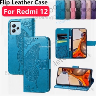 เคสโทรศัพท์หนัง ฝาพับแม่เหล็ก กันกระแทก พร้อมช่องใส่บัตร สําหรับ Redmi 12 C 12 R 12R 12C 11A 1 2C 11 A Redmi12C Redmi12R Redmi11A 2023