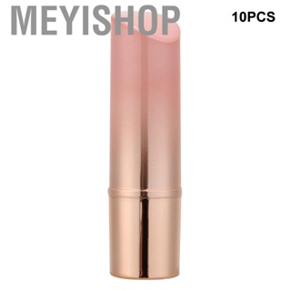 Meyishop DIY Empty Lip Balm Bottles  10 PCS Refillable Round Lipstick Tubes with Lid Cap Refill Gloss Tube Pink and Gold Grad