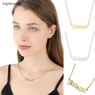 [highbuying] สร้อยคอโซ่ สเตนเลส จี้ตัวอักษร Angel Babygirl เจ้าหญิง เครื่องประดับแฟชั่น สําหรับผู้หญิง พร้อมส่ง