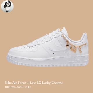 Nike AIR FORCE 1 รองเท้าผ้าใบลําลอง แพลตตินัม ส้นเตี้ย สีขาว สําหรับผู้ชาย ผู้หญิง DD1525-100