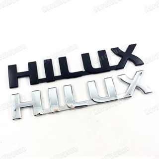 1 x ABS Chrome HILUX โลโก้รถอัตโนมัติด้านหลังสัญลักษณ์สติกเกอร์ตราสัญลักษณ์รูปลอกเปลี่ยนสําหรับ Toyota